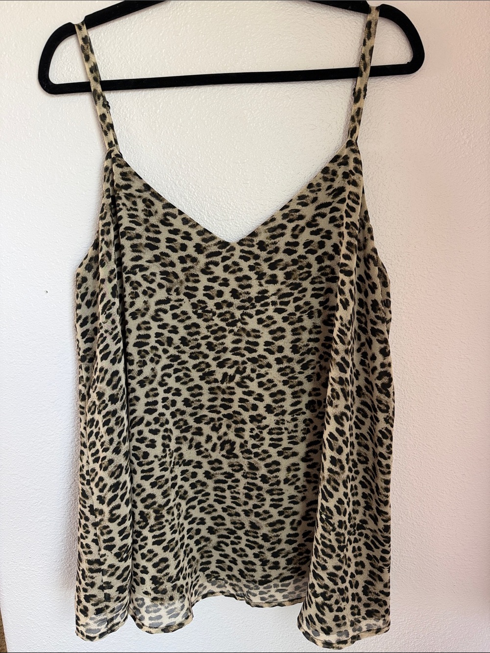 Torrid Leopard Print Chiffon Double Layer Tank Size 1 (14-16) EUC